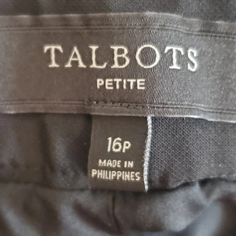 Talbots Petite Women's Black Dress Pants Size 16P Stretch Polyester Blend - Picture 4 of 15
